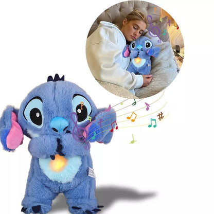 Peluche que respira Stitch con canción de cuna relajante